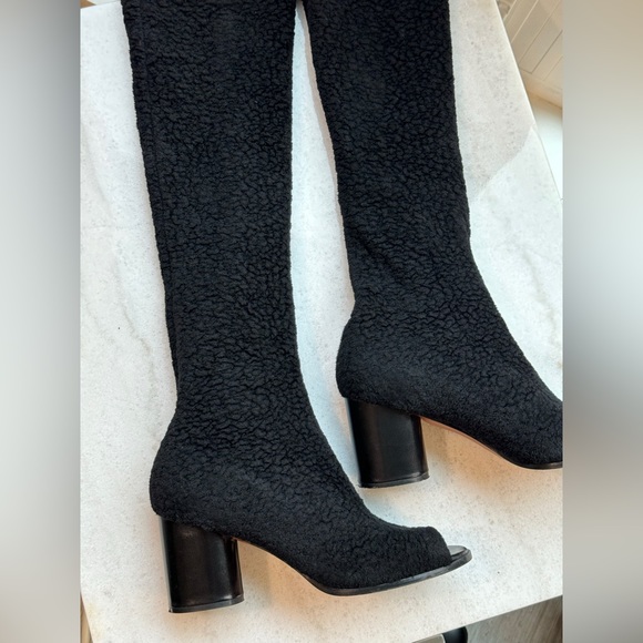 Missoni Open-Toe Long Black Boots - Picture 2 of 7